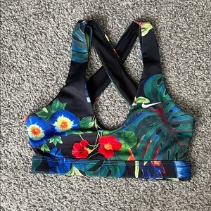 Nike Floral Crossback Sports Bra
